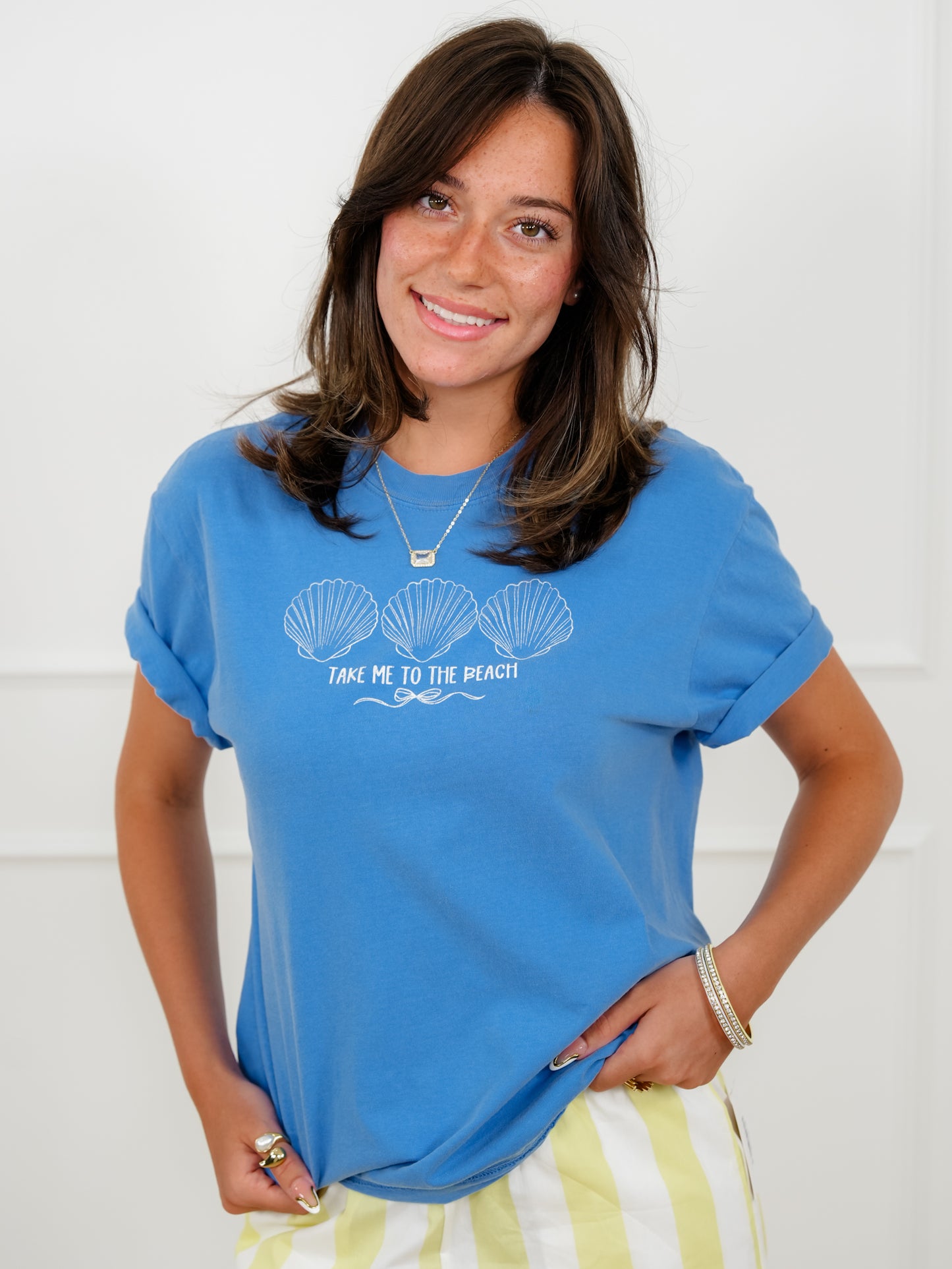 Plus/Reg Short Sleeve "Take Me to the Beach" Graphic Tee