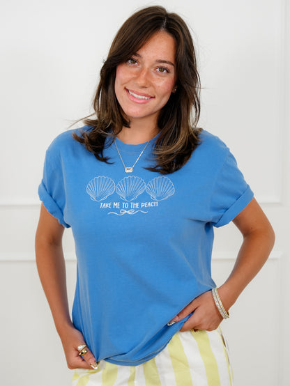 Plus/Reg Short Sleeve "Take Me to the Beach" Graphic Tee
