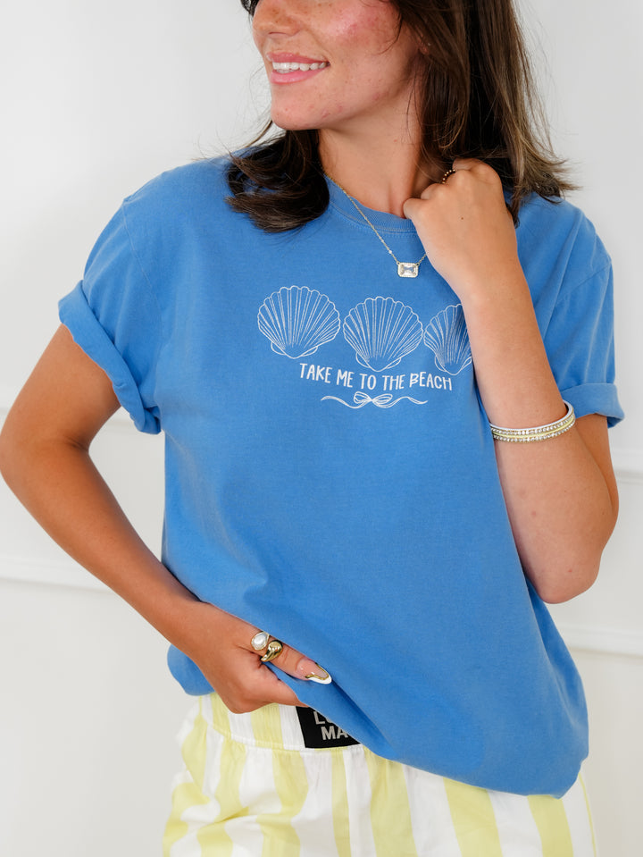Plus/Reg Short Sleeve "Take Me to the Beach" Graphic Tee