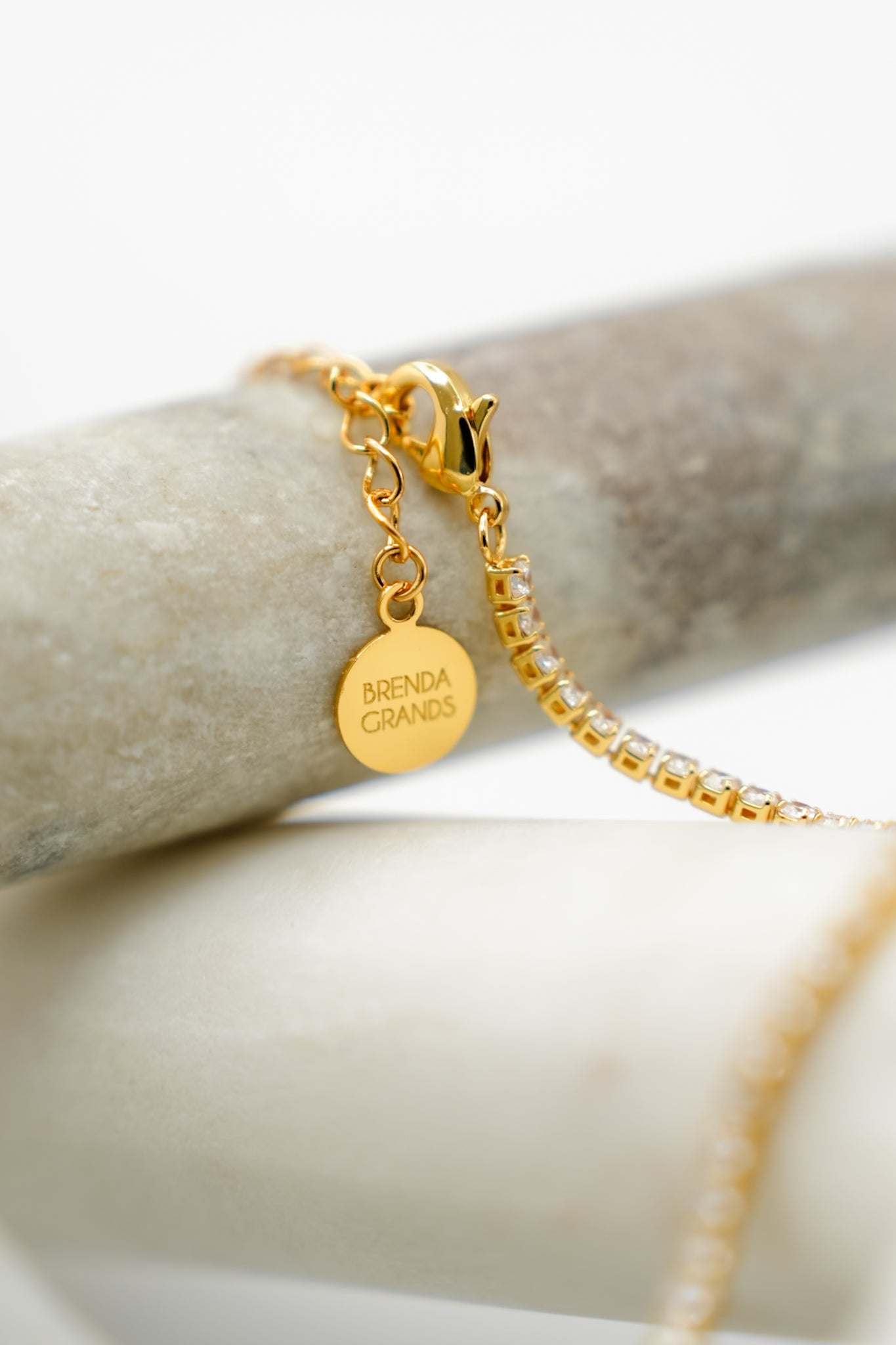 18K Gold Tennis Choker Necklace