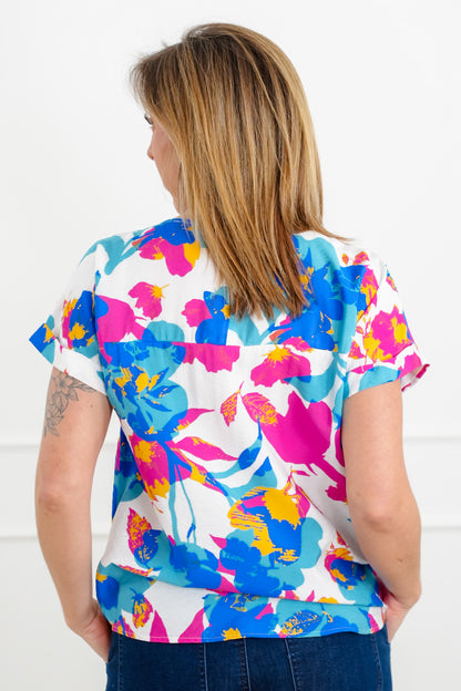 Floral Print Short Sleeve Top
