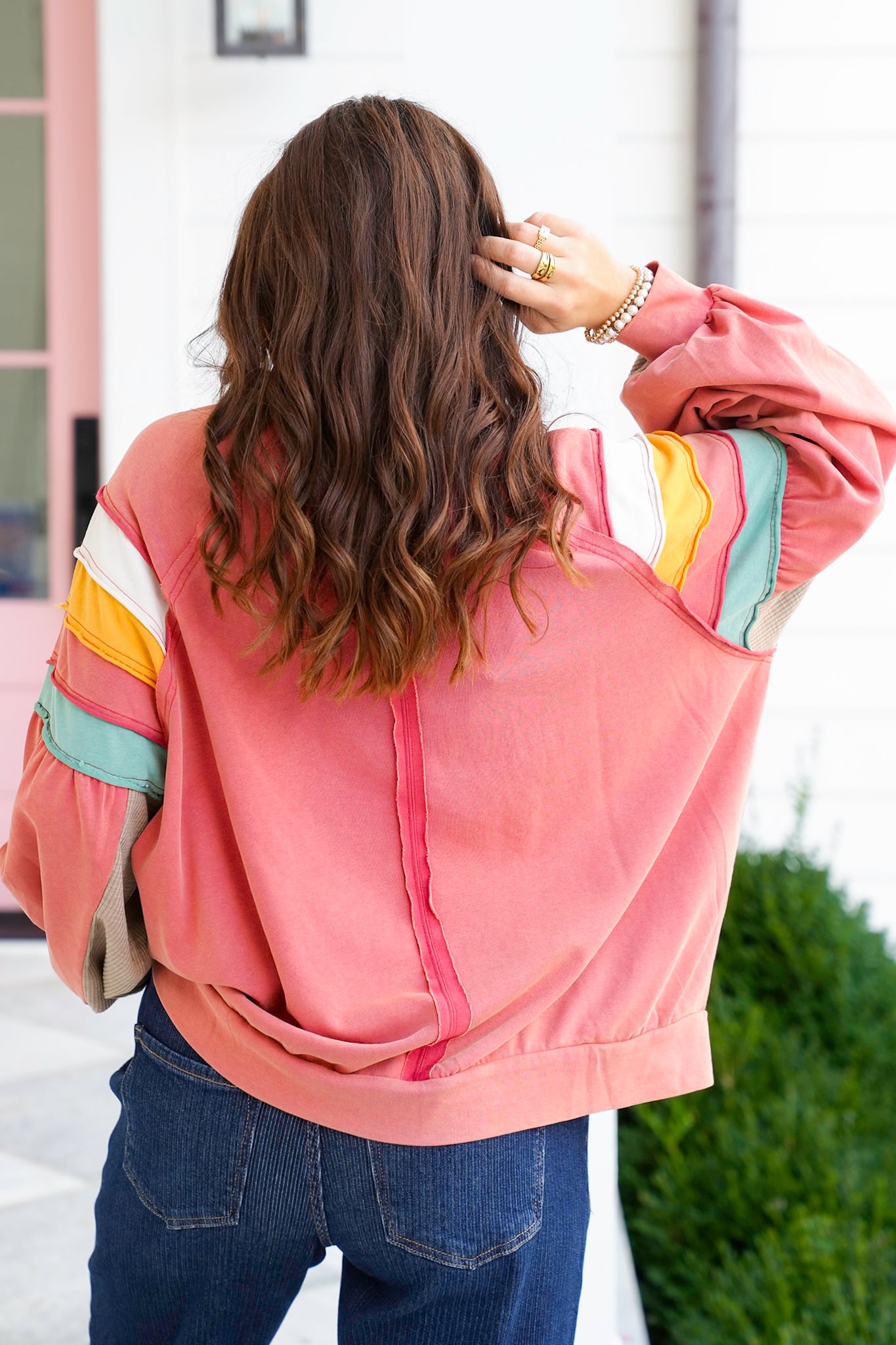 Mineral Wash Long Sleeve Pullover Top