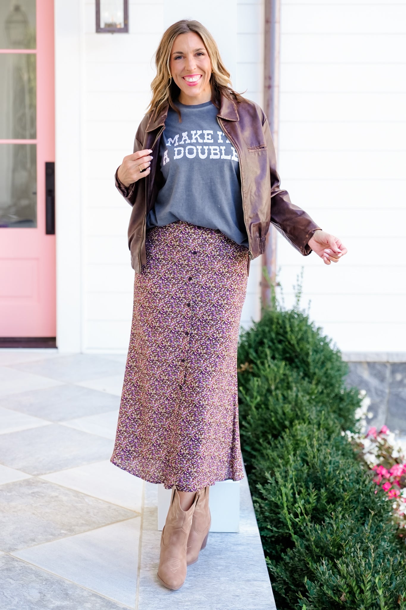 Short Sleeve "Make It A Double" Graphic Tee