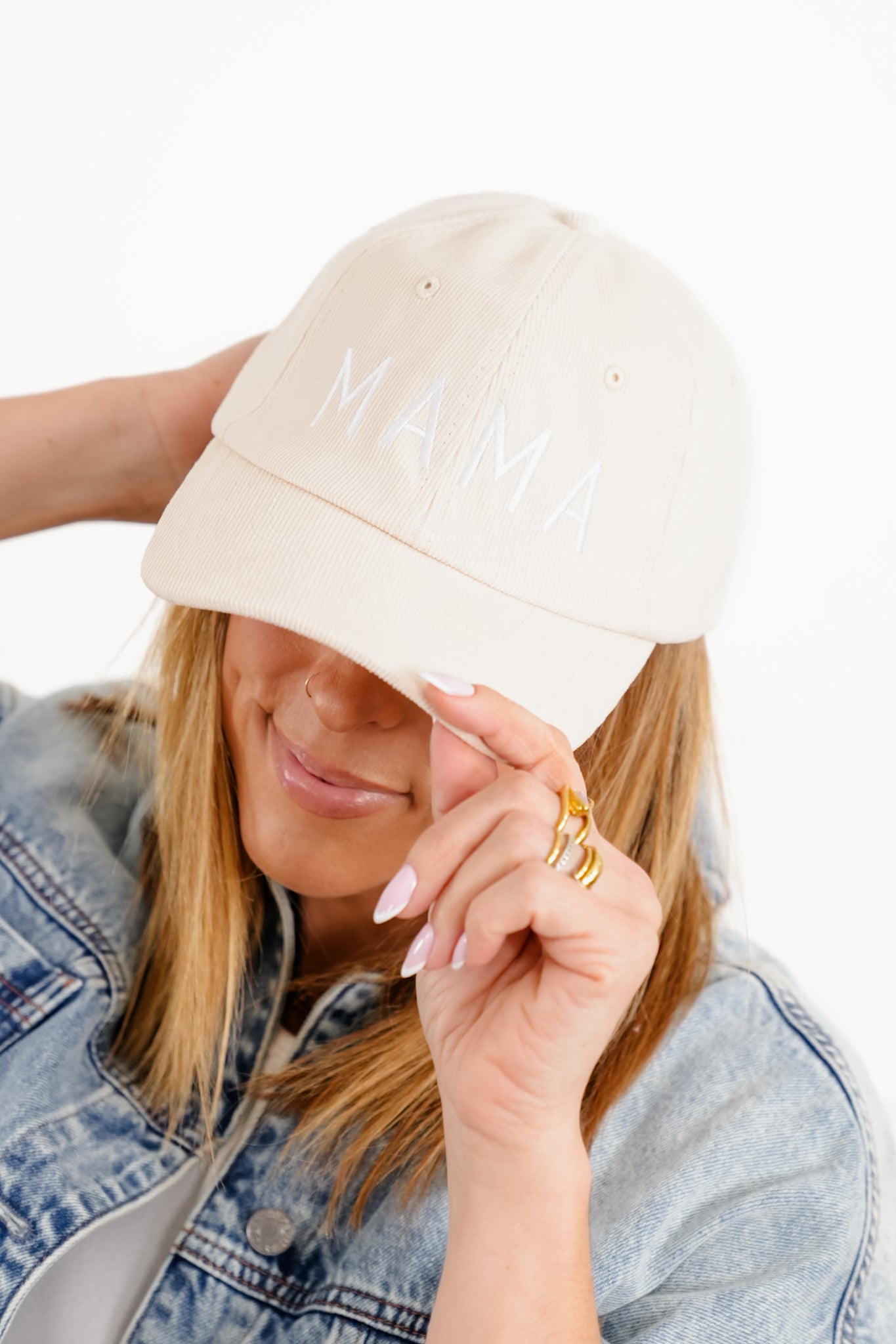 Mama Ivory Baseball Hat – Freckled Poppy