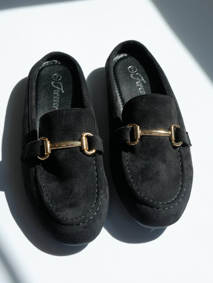 Vegan Suede Slip On Closed Toe Mule - Freckled Poppy