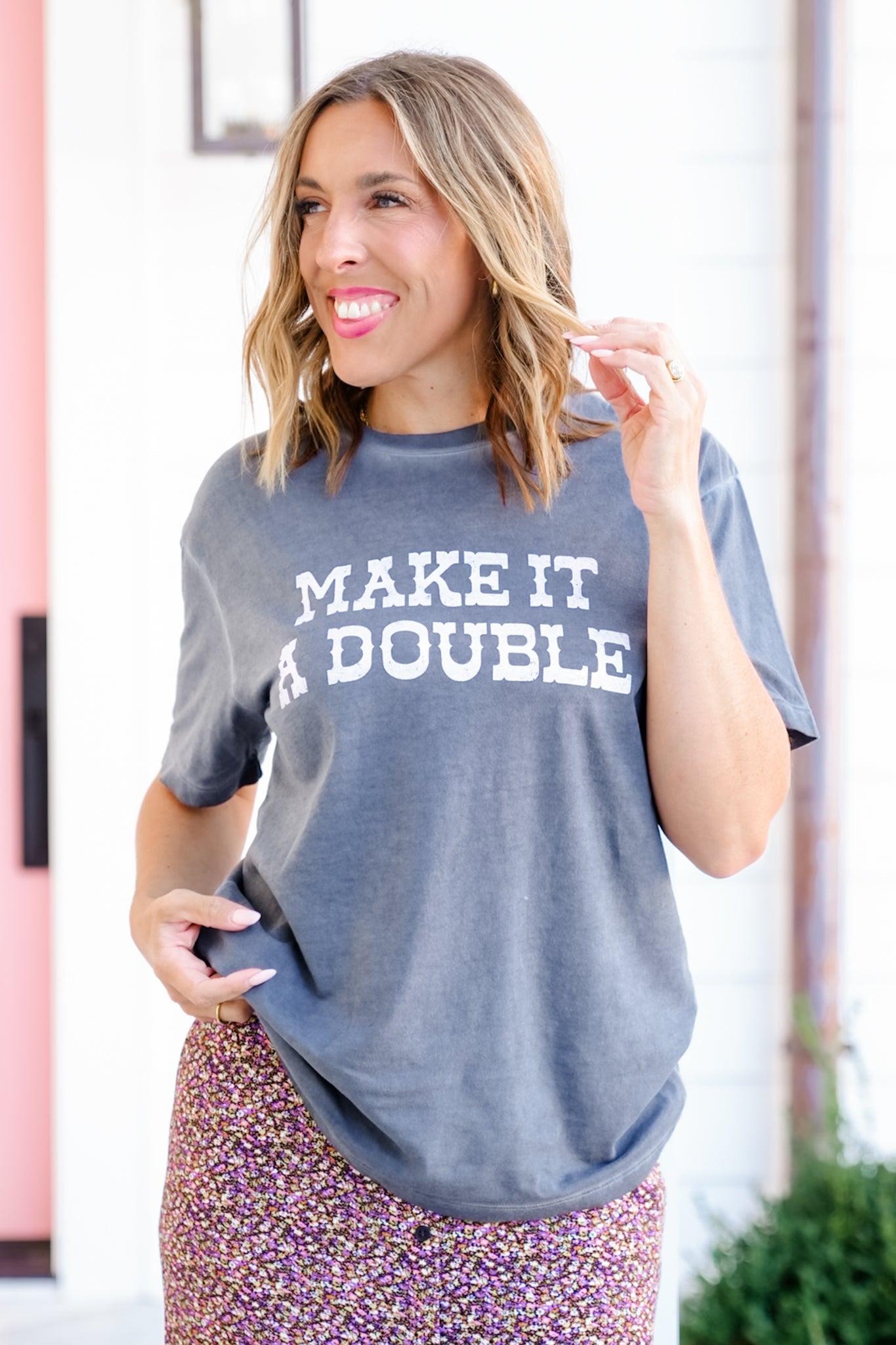 Short Sleeve "Make It A Double" Graphic Tee