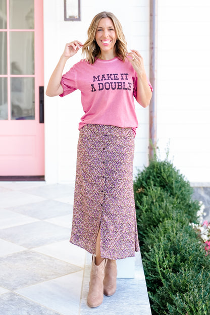 Short Sleeve "Make It A Double" Graphic Tee