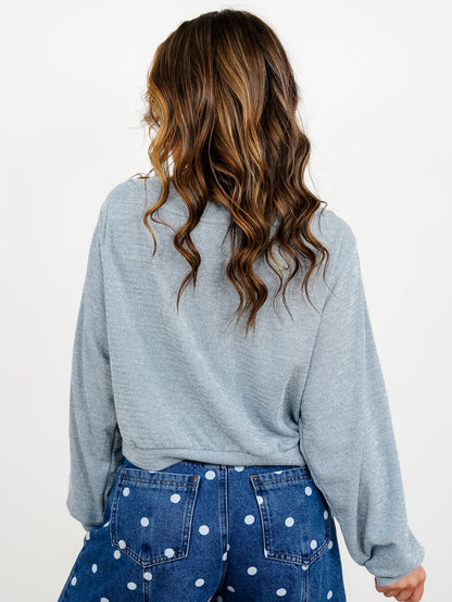 Door Buster! Knit Long Sleeve Off Shoulder Top - Freckled Poppy