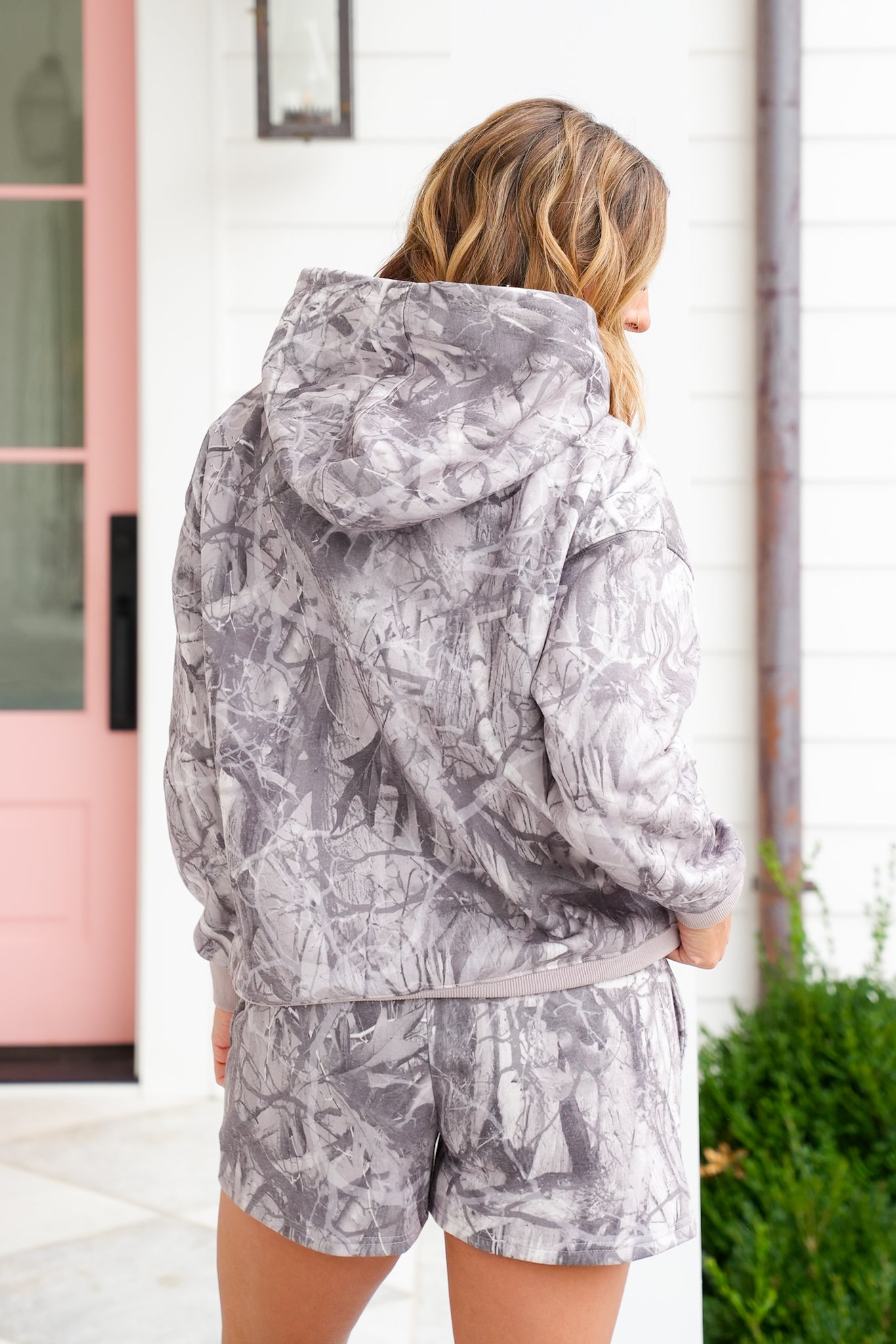 Camo Long Sleeve Pullover Hoodie