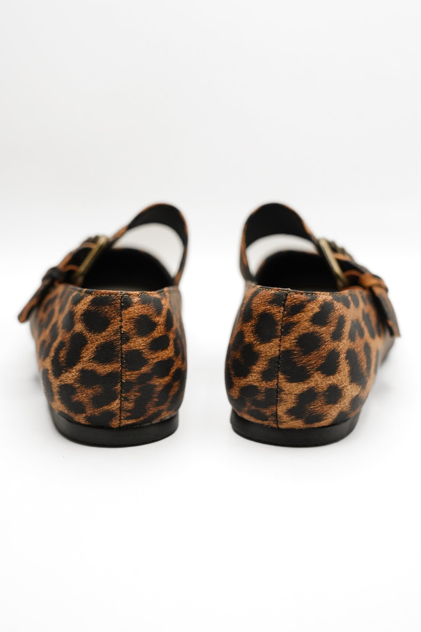 Printed Vegan Suede Mary Jane Flat