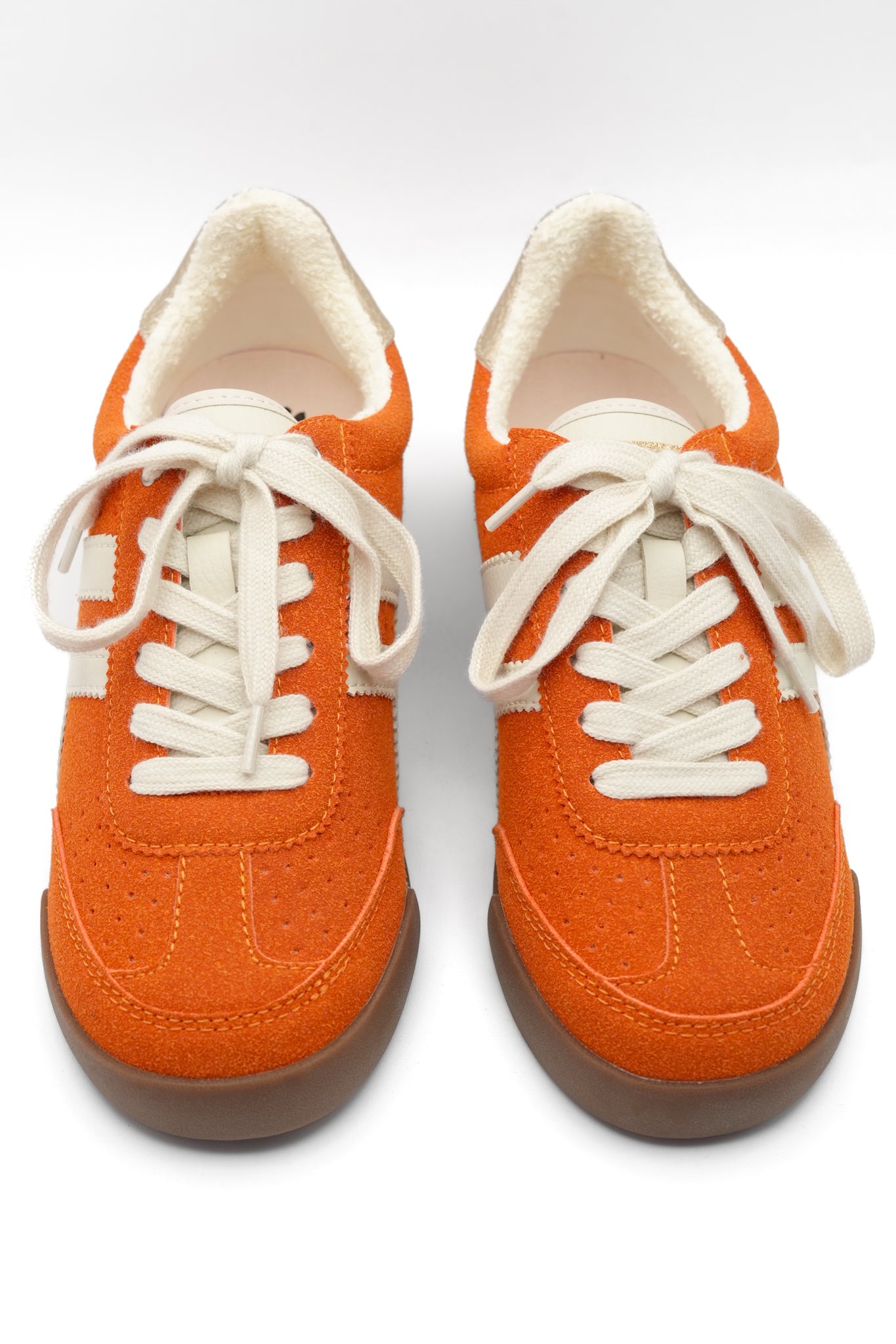 Yellow Box Orange Vegan Suede Lace Up Sneaker