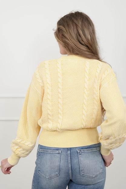 Knit Long Sleeve Button Down Cardigan