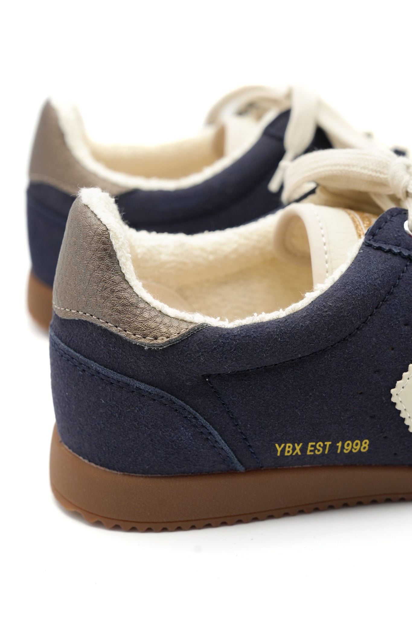 Yellow Box Navy Vegan Suede Lace Up Sneaker