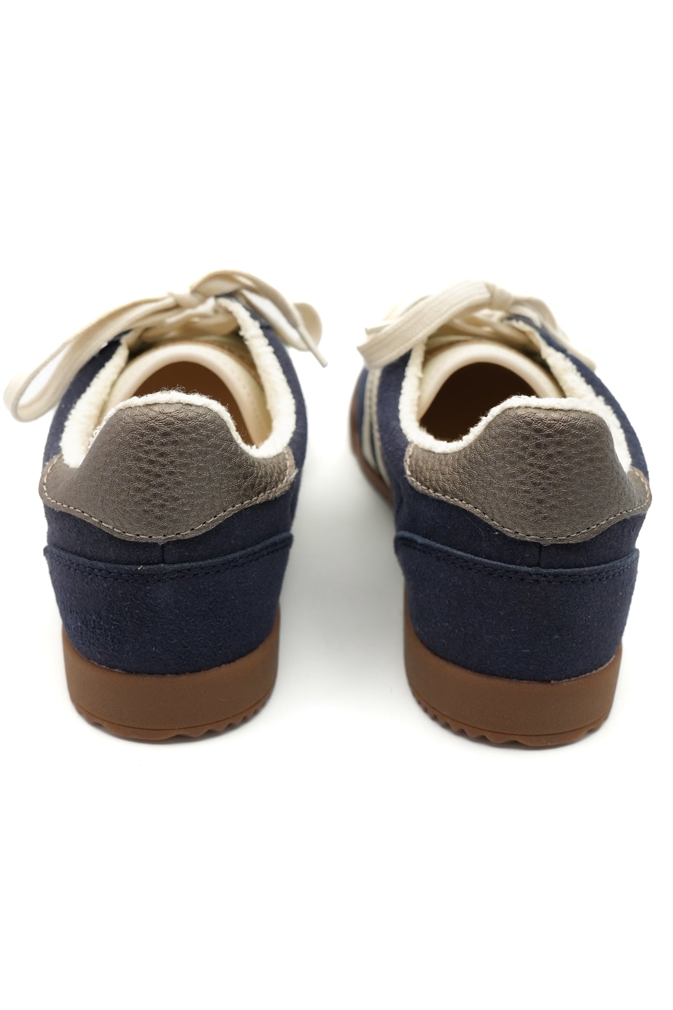 Yellow Box Navy Vegan Suede Lace Up Sneaker