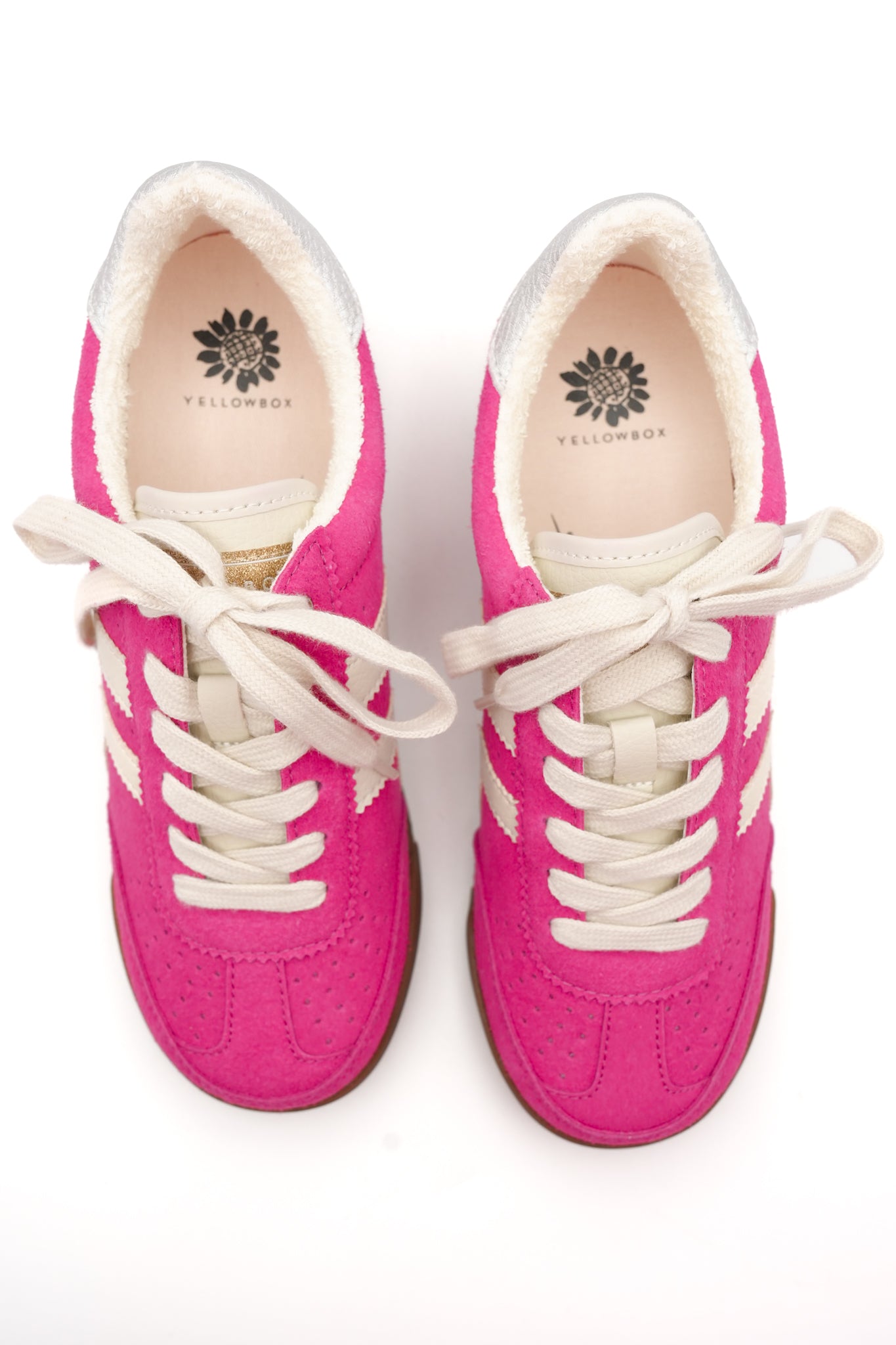 Yellow Box Fuchsia Vegan Suede Lace Up Sneaker