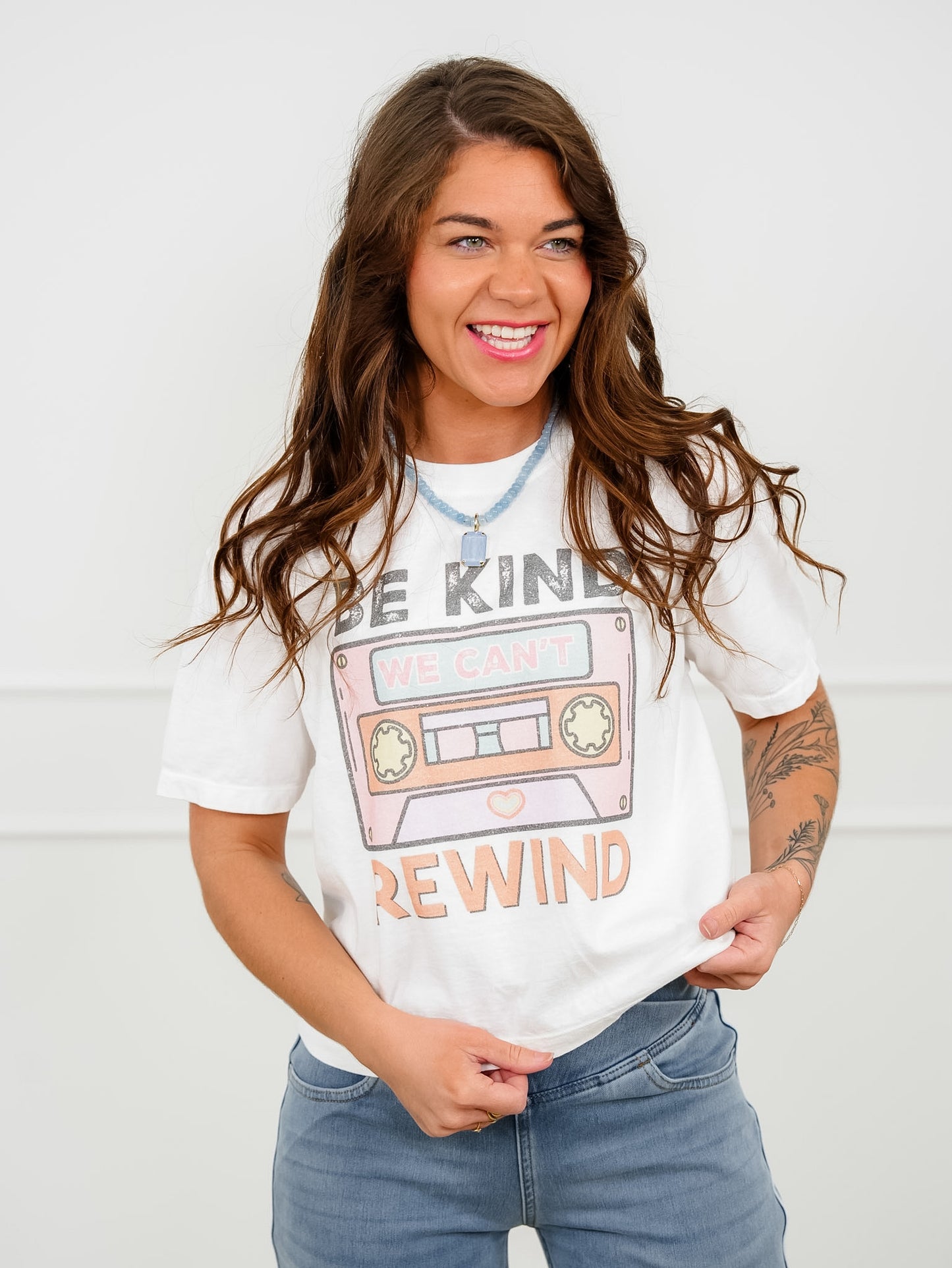 Plus/Reg Short Sleeve "Be Kind Rewind" Graphic Tee