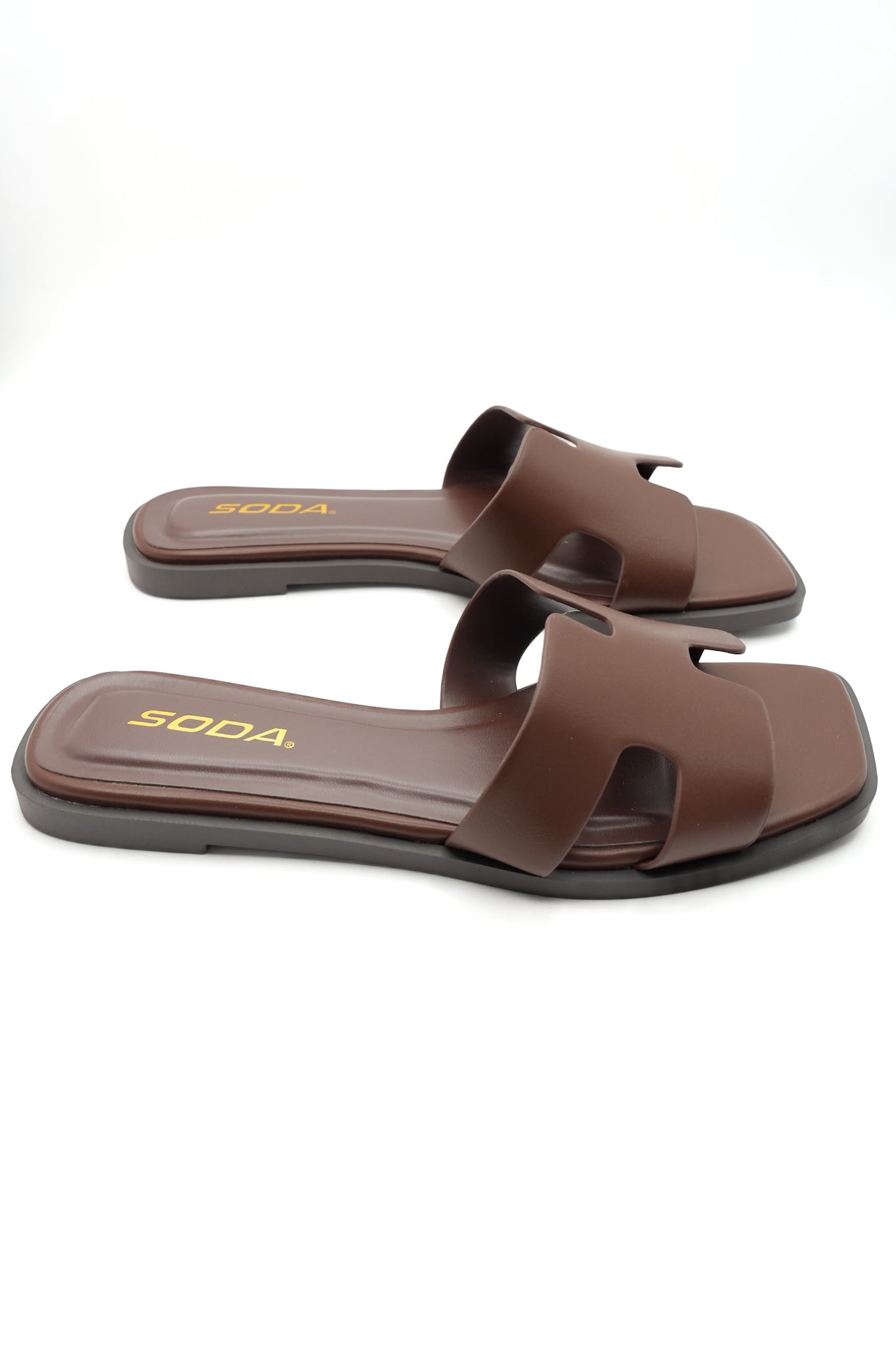 Cutout Strap Flat Slide Sandal