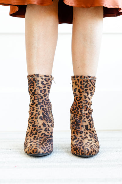 MIA Sleek Animal Print Block Heel Ankle Boot