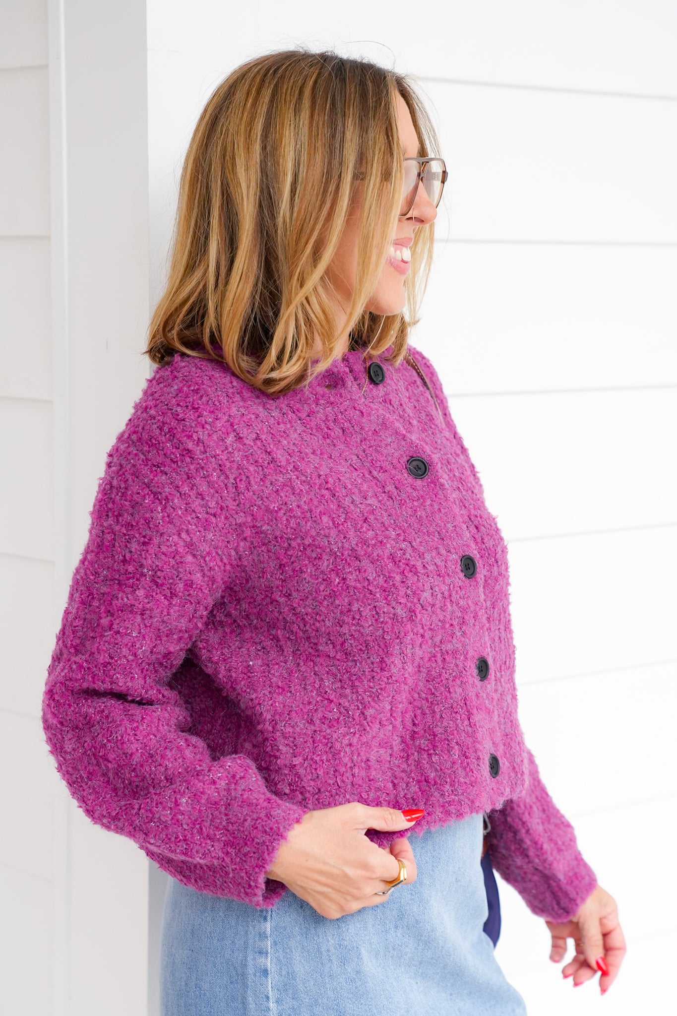 Door Buster! Zenana 5 Button Wool Cardigan Sweater