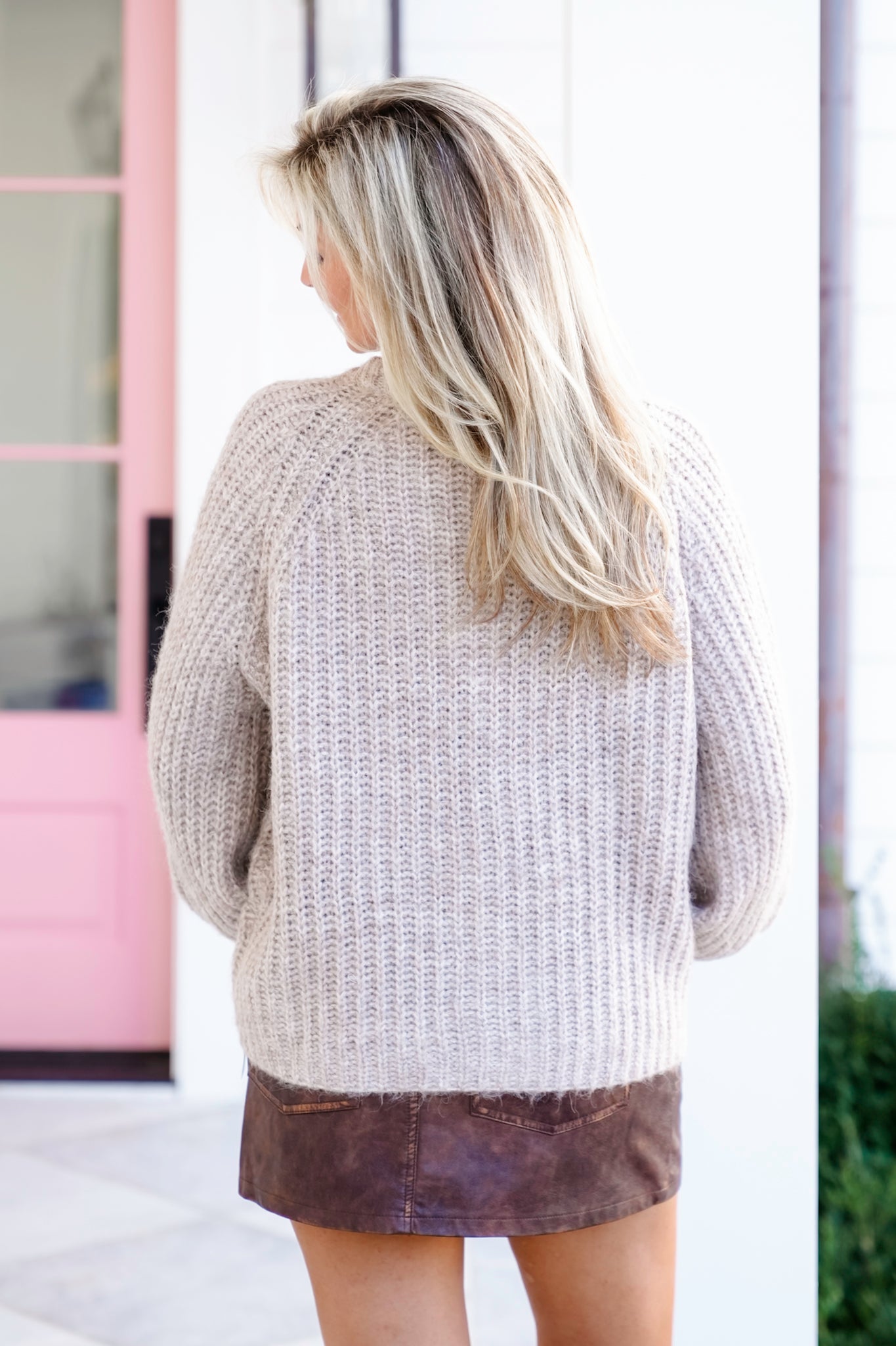 Knit Long Sleeve Button Down Cardigan