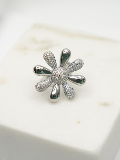CZ Flower Ring
