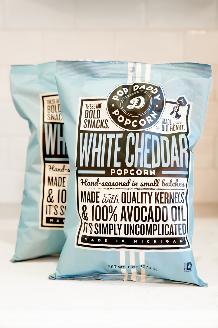 Pop Daddy – Real White Cheddar Flavored Popcorn 6.0oz *Final Sale*