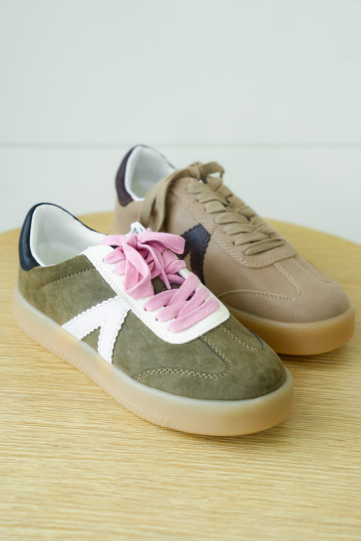 MIA Low Top Vegan Suede 'V' Design Sneaker