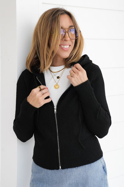 Door Buster! Zenana Zip Hoodie Sweater