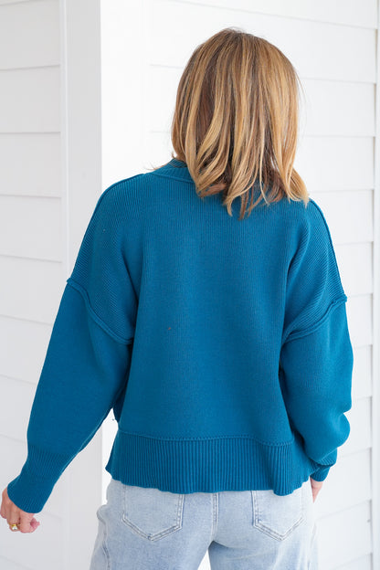 Door Buster! Zenana Wide Neck Band Drop Shoulder Sweater