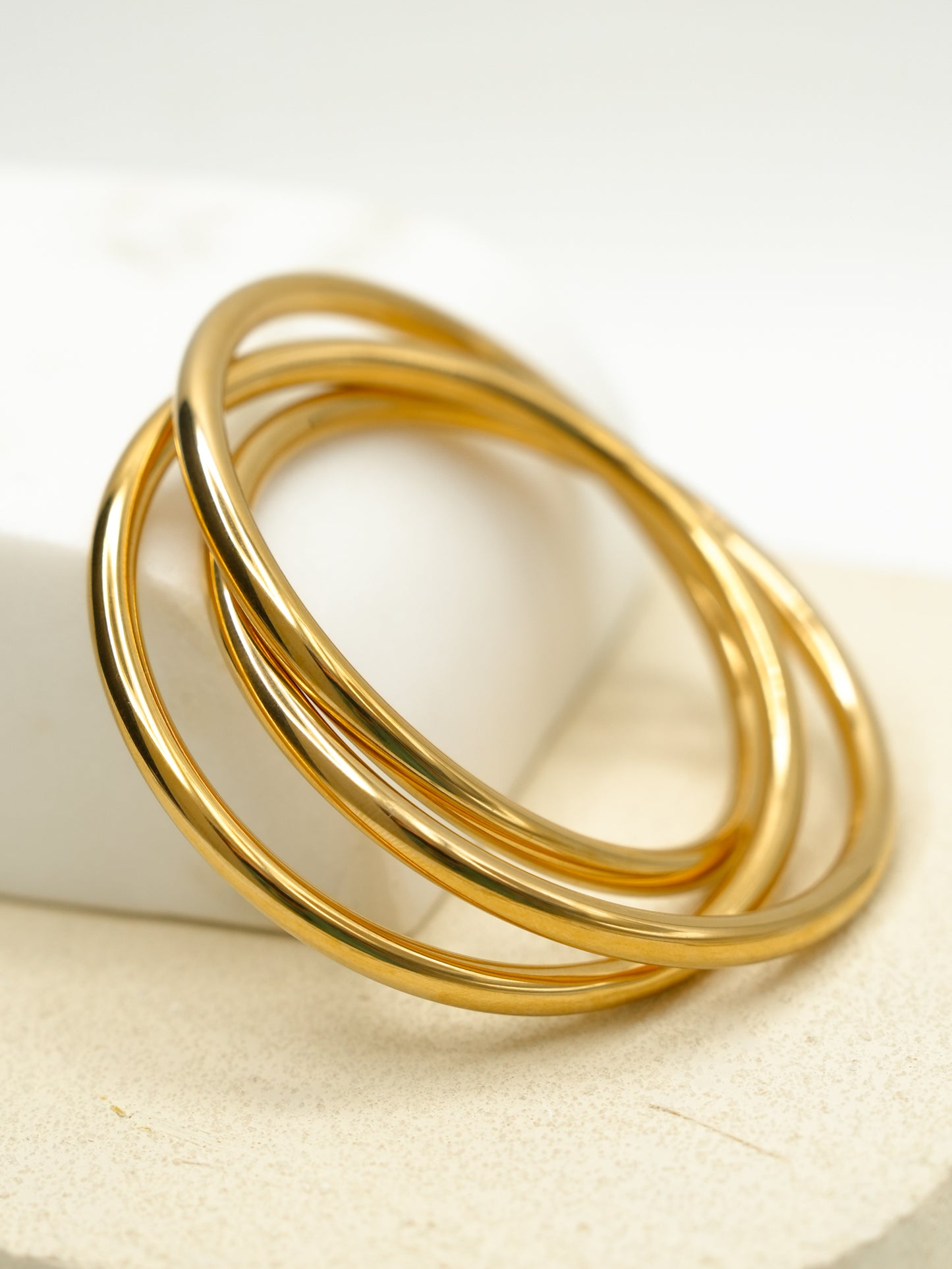 Gold Bangle Bracelet Stack