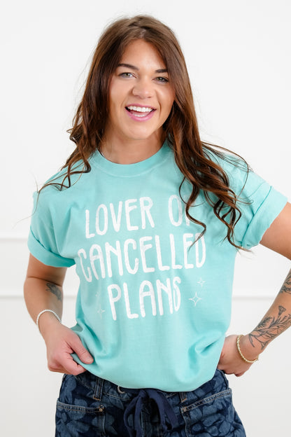 Plus/Reg Short Sleeve "Lover Of Cancelled Plans" Graphic Tee
