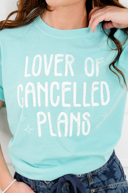 Plus/Reg Short Sleeve "Lover Of Cancelled Plans" Graphic Tee