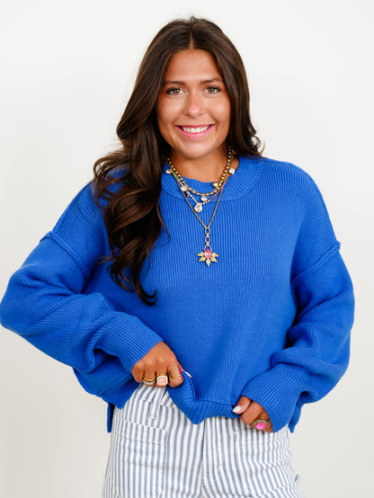 Restock! Ribbed Long Sleeve Round Neck Pullover Sweater