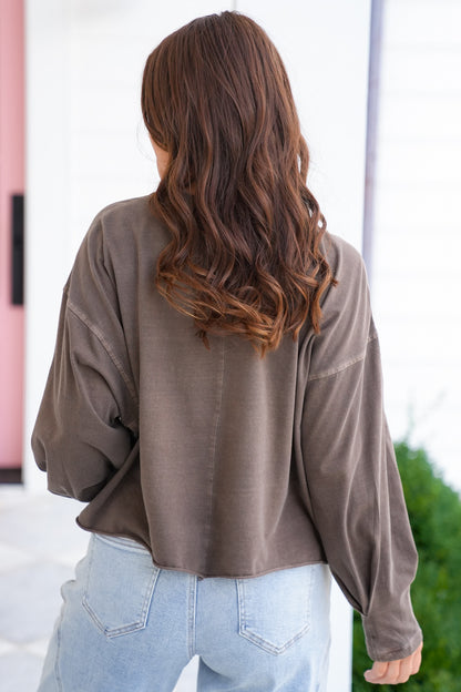 Door Buster! Zenana Pigment Dye & Enzyme Washing Oversized Round Neck Tee