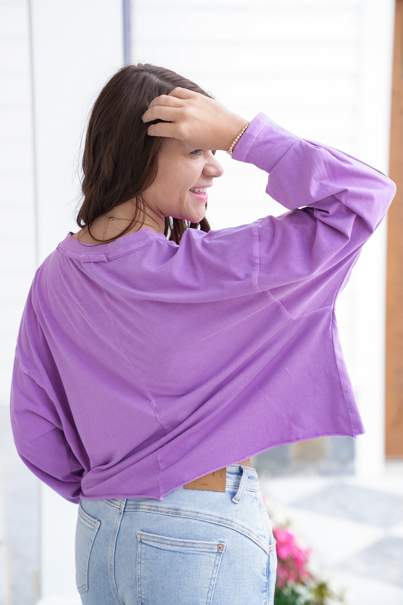 Door Buster! Zenana Pigment Dye & Enzyme Washing Oversized Round Neck Tee