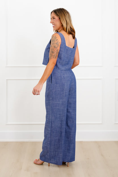 Sleeveless Square Neck Top And Pleated Pants Set
