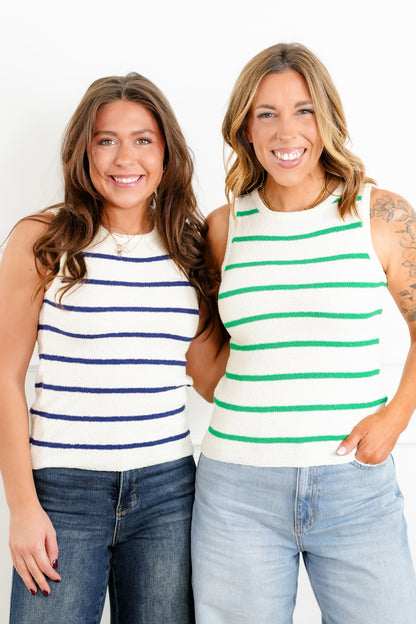Door Buster! Zenana Stripe Sweater Tank Top