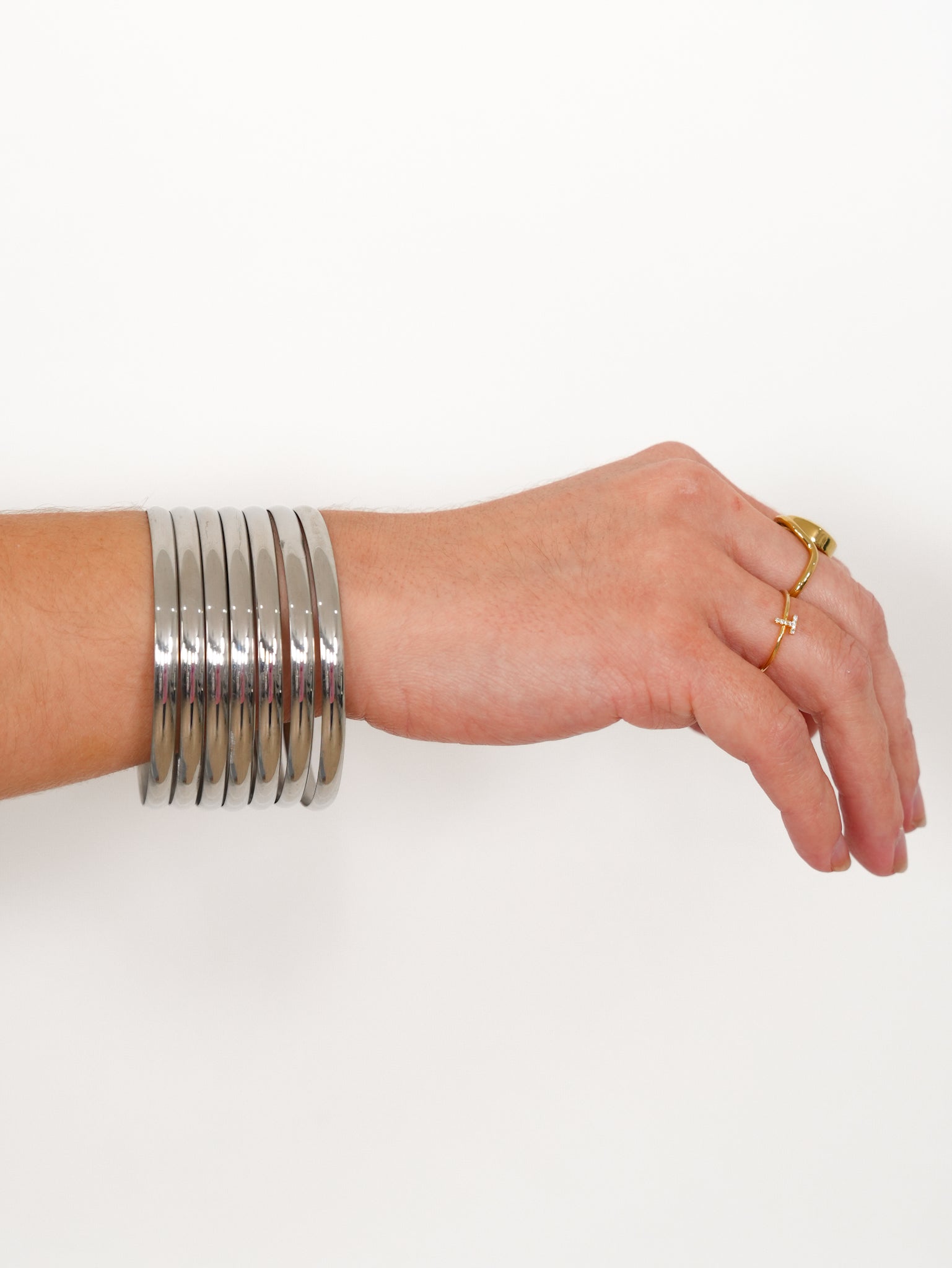 Silver 7 Piece Bangle Set – Freckled Poppy
