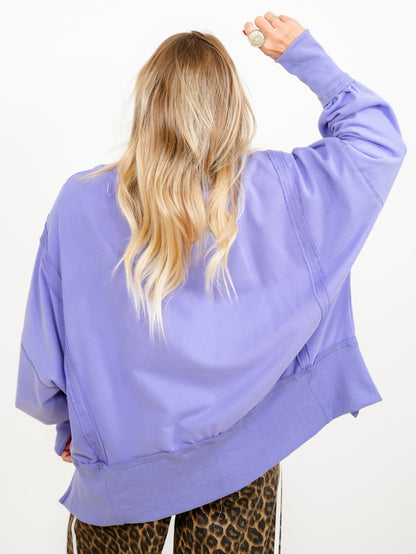 Leopard Print "Boo" Patch with Lace Detail Long Sleeve Sweatshirt
