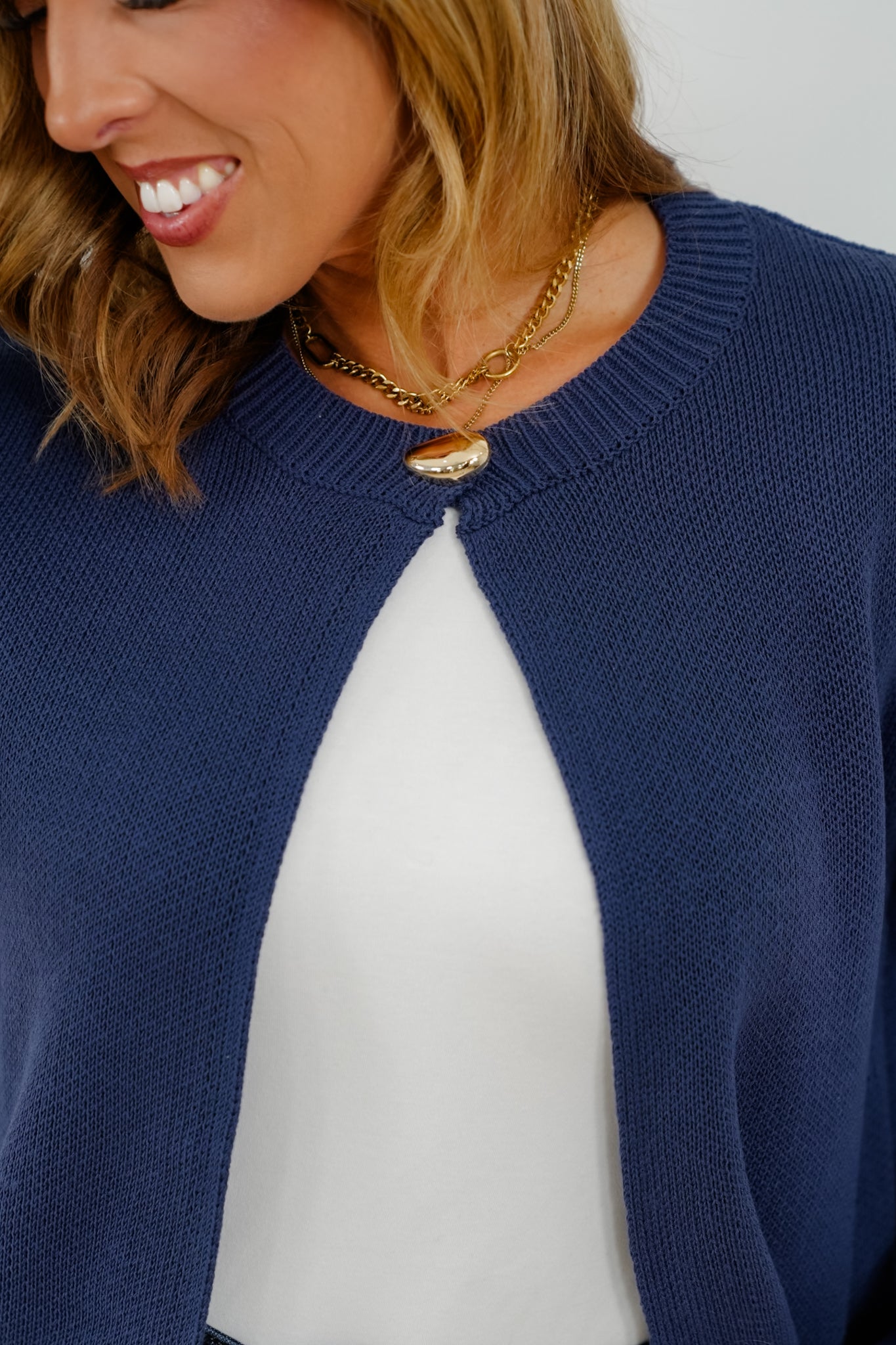 Long Sleeve Single Button Cardigan Sweater