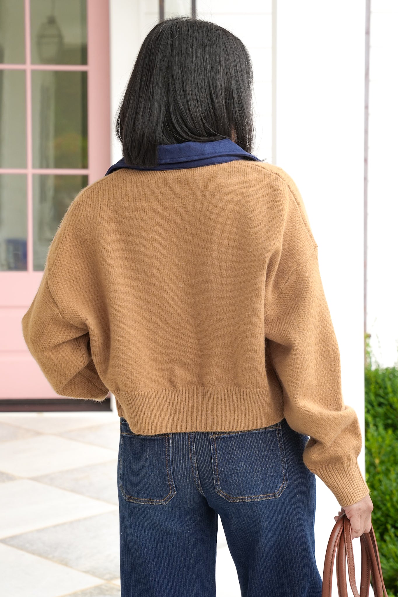 Knit Long Sleeve Zip Up Cardigan