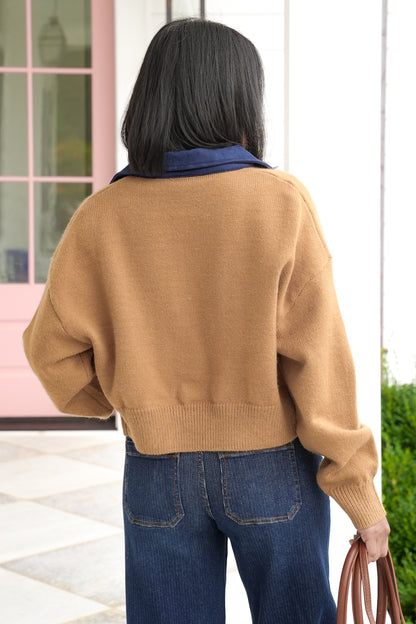 Knit Long Sleeve Zip Up Cardigan