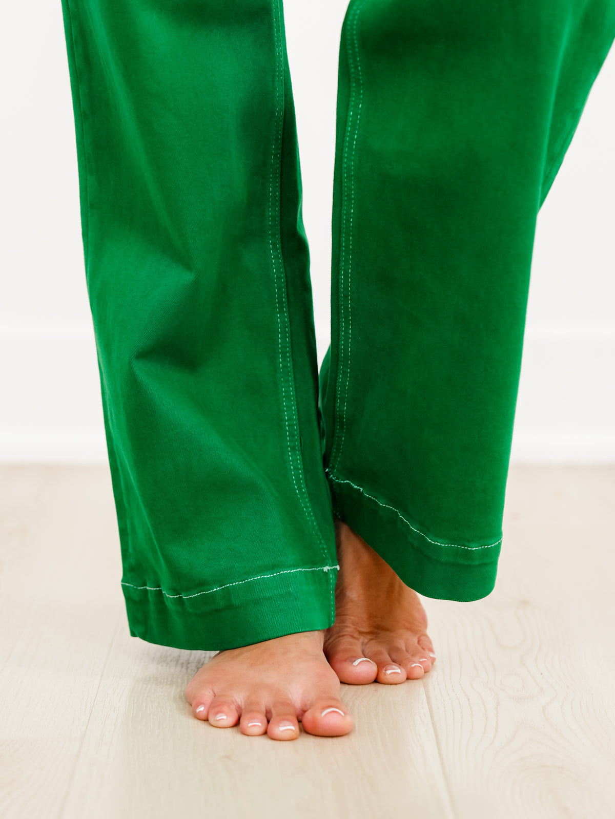 Mica High Rise Green Wide Leg Trouser Jeans