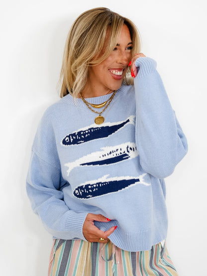 Long Sleeve Sardine Trio Pullover Sweater