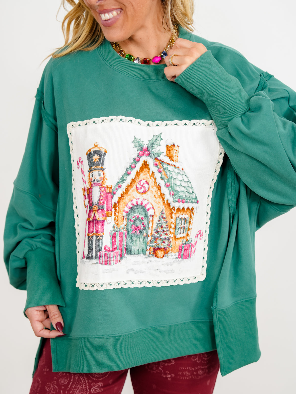 Long Sleeve Nutcracker Pullover Sweatshirt