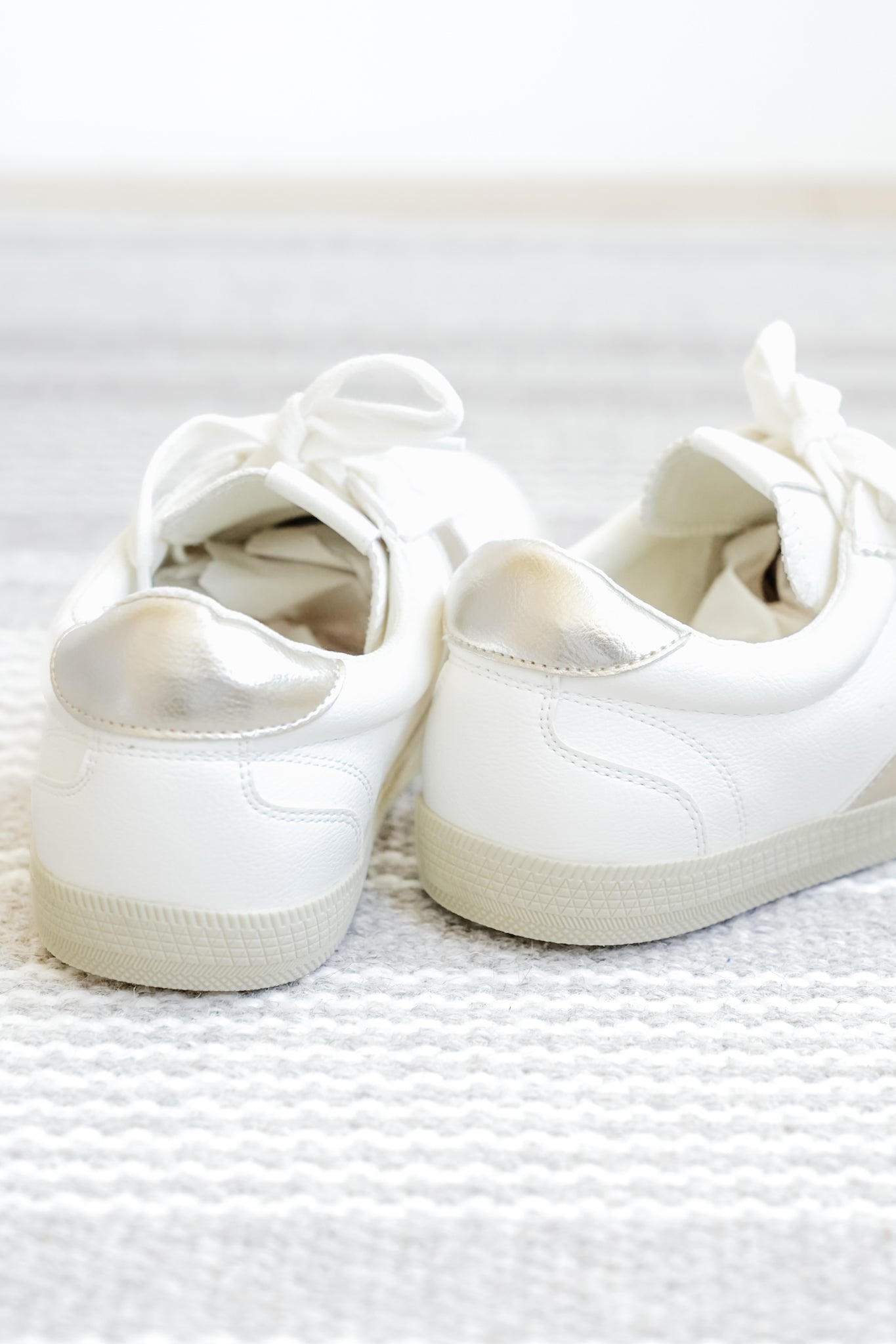 MIA Low Top Lace-Up Sneaker with Metallic V Accent