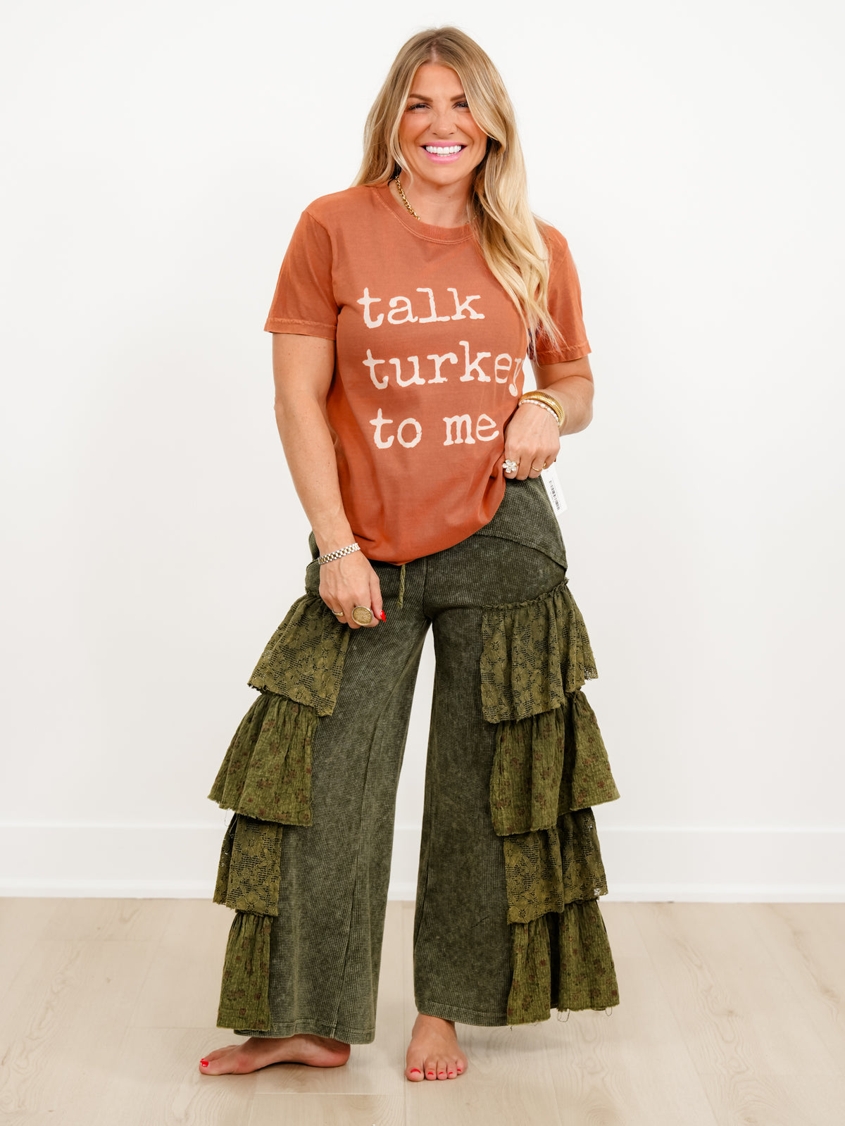 Plus/Reg Short Sleeve "Talk Turkey To Me" Graphic Tee