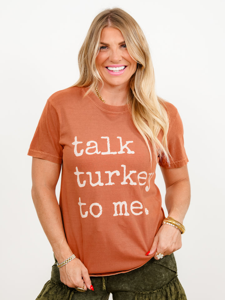 Plus/Reg Short Sleeve "Talk Turkey To Me" Graphic Tee
