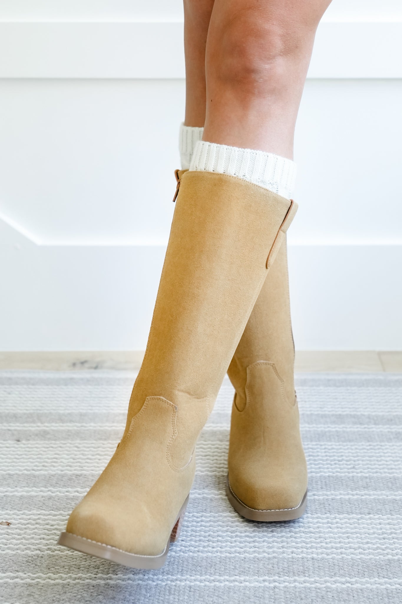 MIA Vegan Suede Knee High Riding Boot