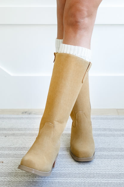 MIA Vegan Suede Knee High Riding Boot